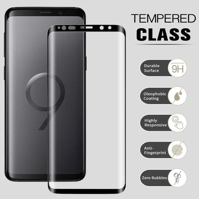Alt view image 4 of 7 - 2 Packs Galaxy S9 Screen Protector Werleo Anti-Scratch HD Clear Case Friendly 3D Curved Tempered Glass Protector For Samsung Galaxy S9 (Not Galaxy S9 Plus)