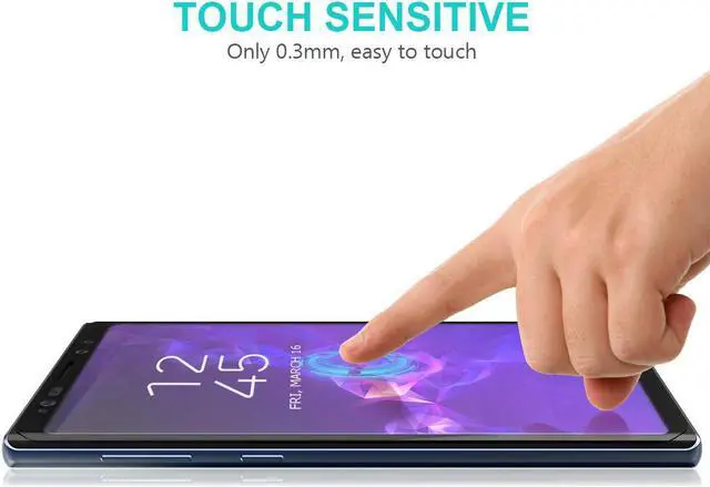 Alt view image 3 of 7 - 2 Packs Samsung Galaxy Note 9 Screen Protector Glass Werleo 3D Curved Full Screen Tempered Glass Screen Protector for Samsung Galaxy Note 9 - Case Friendly