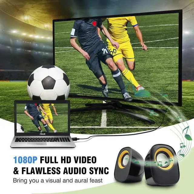 Alt view image 6 of 7 - DP to HDMI Cable 6FT Werleo Gold Plated Displayport to HDMI Cable 1080p Full HD for PCs to HDTV Monitor Projector with HDMI Port
