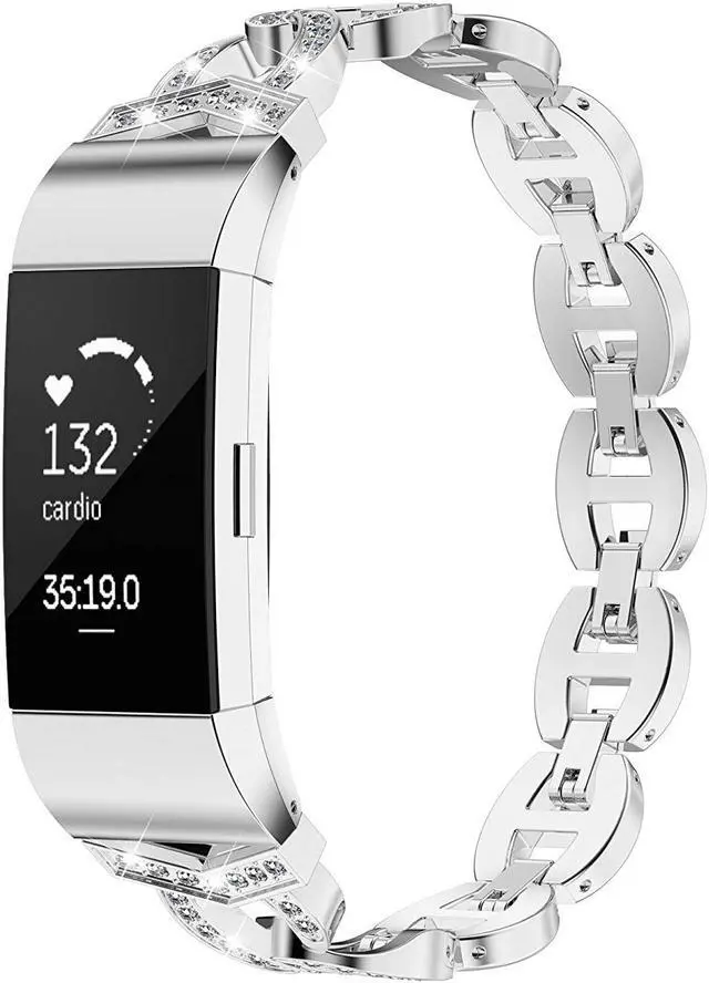 Main image of Werleo Stainless Steel Bands Compatilbe Fitbit Charge 2 Premium Stainless Steel Metal Replacement Watch Band Strap for Fitbit Charge 2 Smart Fitness Watch