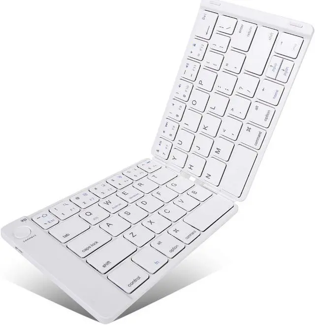Main image of Folding Bluetooth Keyboard Foldable Wireless Bluetooth Keyboard Rechargable Ultra Slim Full Size Folable Keyboard for iPhone Samsung IOS Android Smartphone Tablet Windows Laptop