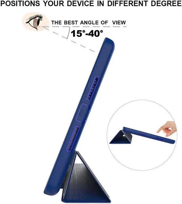 Alt view image 5 of 7 - Werleo New iPad 9.7 inch 5th 6th Generation Case Smart Magnetic Auto Sleep Wake Cover Hybrid Leather Drop Protection with Stand Feature Protective Case Cover for Apple New iPad 2017 2018 Release