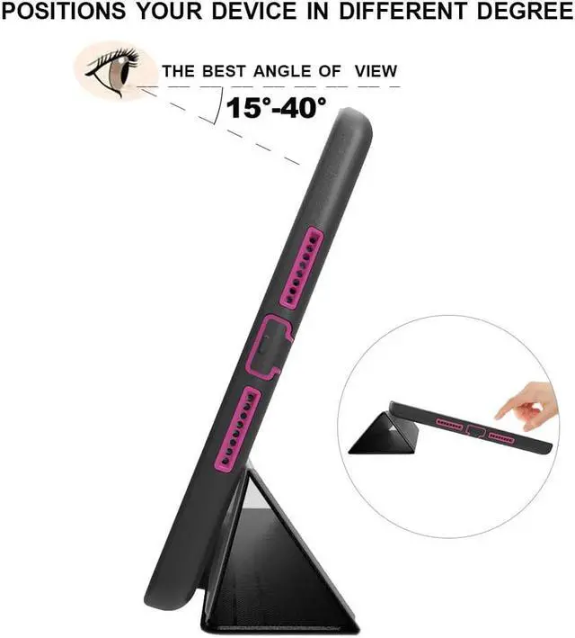 Alt view image 5 of 7 - Werleo New iPad 9.7 inch 5th 6th Generation Case Smart Magnetic Auto Sleep Wake Cover Hybrid Leather Drop Protection with Stand Feature Protective Case Cover for Apple New iPad 2017 2018 Release
