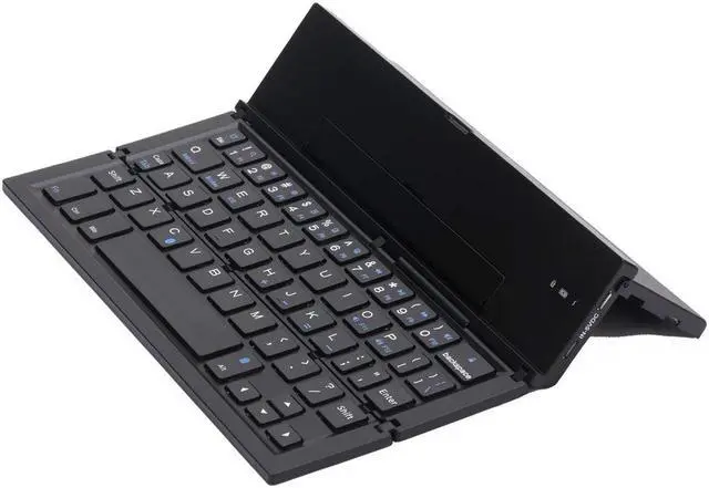 Alt view image 7 of 7 - Portable Folding Bluetooth Keyboard Werleo Rechargeable BT Wireless Keyboard Foldable Mini Keyboard with Stand for IOS Android and Windows Smartphone Macbook Tablet