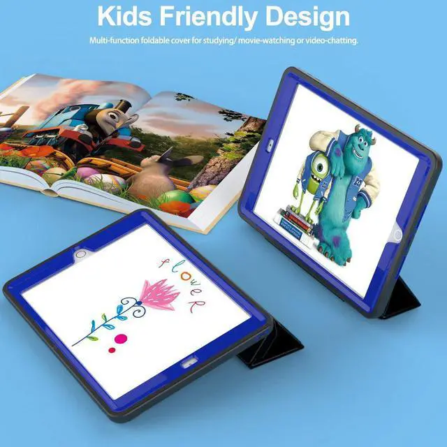 Alt view image 2 of 7 - Werleo iPad Mini 1 2 3 Case Three Layer Shock Proof Protective Case for Kids Adults Smart Cover Auto Sleep Wake & PU Leather Folio Stand Function iPad Mini 1st 2nd 3rd Generation