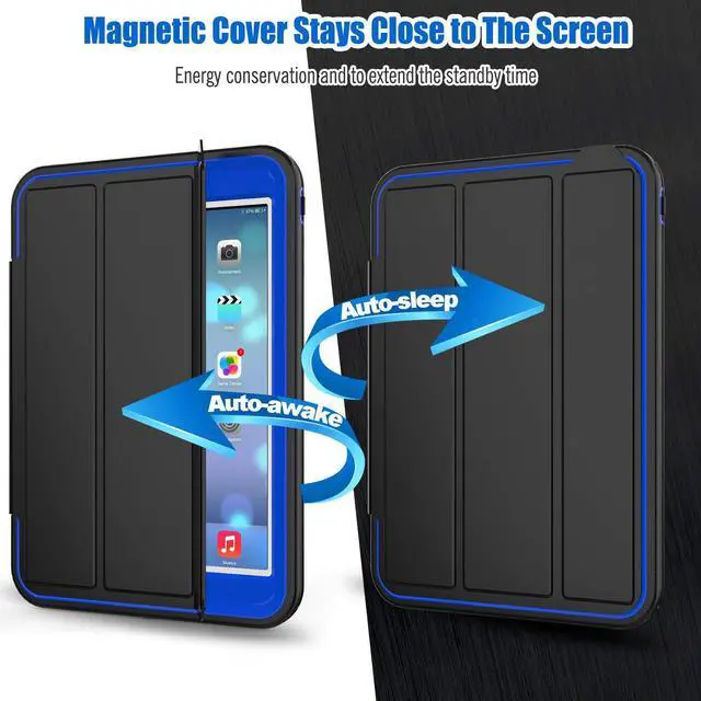 Alt view image 3 of 7 - Werleo iPad Mini 1 2 3 Case Three Layer Shock Proof Protective Case for Kids Adults Smart Cover Auto Sleep Wake & PU Leather Folio Stand Function iPad Mini 1st 2nd 3rd Generation