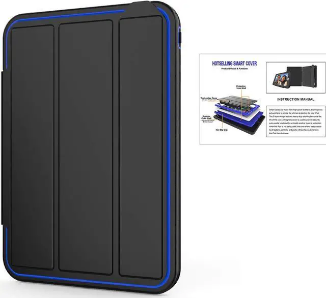 Alt view image 6 of 7 - Werleo iPad Mini 1 2 3 Case Three Layer Shock Proof Protective Case for Kids Adults Smart Cover Auto Sleep Wake & PU Leather Folio Stand Function iPad Mini 1st 2nd 3rd Generation