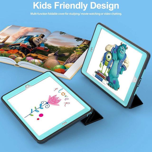Alt view image 2 of 7 - Werleo iPad Mini 1 2 3 Case Three Layer Shock Proof Protective Case for Kids Adults Smart Cover Auto Sleep Wake & PU Leather Folio Stand Function iPad Mini 1st 2nd 3rd Generation