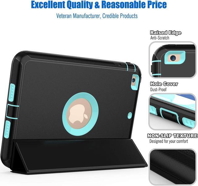 Alt view image 5 of 7 - Werleo iPad Mini 1 2 3 Case Three Layer Shock Proof Protective Case for Kids Adults Smart Cover Auto Sleep Wake & PU Leather Folio Stand Function iPad Mini 1st 2nd 3rd Generation