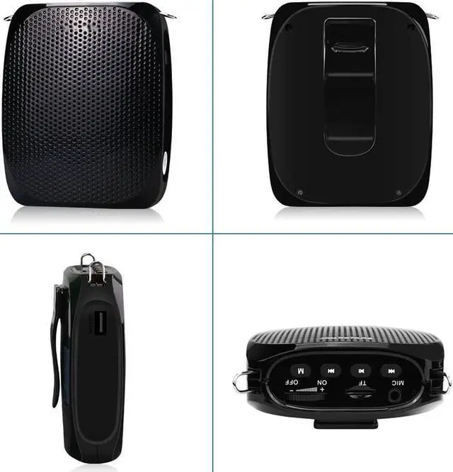 Alt view image 7 of 7 - Portable Voice Amplifier Rechargeable Mini Voice Amplifier With Wired Microphone Headset and Waistband Supports MP3 Play for Teachers Yoga Tour Guides Outdoor Trainers