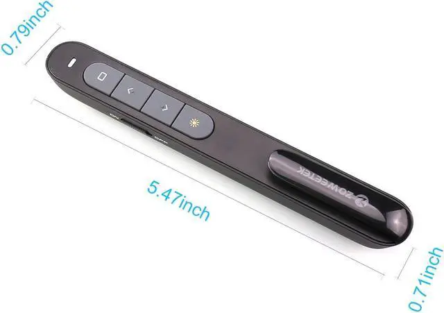 Alt view image 6 of 7 - Werleo Wireless Presenter with Red Laser Pointer and Volume Control Rechargeable Wireless PowerPoint PPT Remote Control Clicker