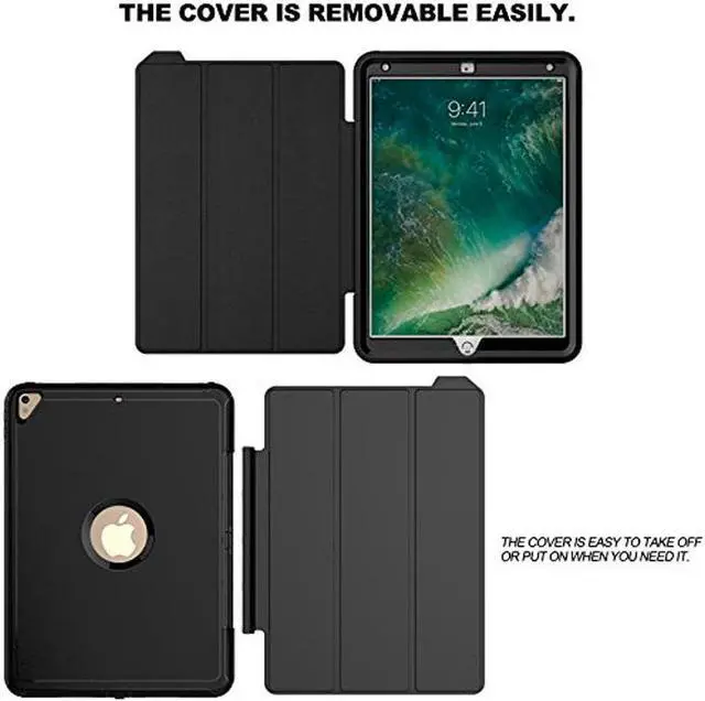 Alt view image 6 of 7 - iPad Pro 10.5 Case Three Layer Heavy Duty Drop Protection Ultra Slim Stand Cover Auto Sleep Wake Full Body Protective Case for New Apple iPad Pro 10.5 Inch Model A1701 A1709 Cover
