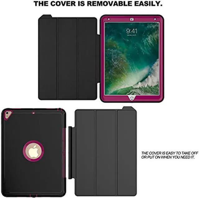 Alt view image 7 of 7 - iPad Pro 10.5 Case Three Layer Heavy Duty Drop Protection Ultra Slim Stand Cover Auto Sleep Wake Full Body Protective Case for New Apple iPad Pro 10.5 Inch Model A1701 A1709 Cover