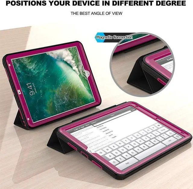 Alt view image 6 of 7 - iPad Pro 10.5 Case Three Layer Heavy Duty Drop Protection Ultra Slim Stand Cover Auto Sleep Wake Full Body Protective Case for New Apple iPad Pro 10.5 Inch Model A1701 A1709 Cover