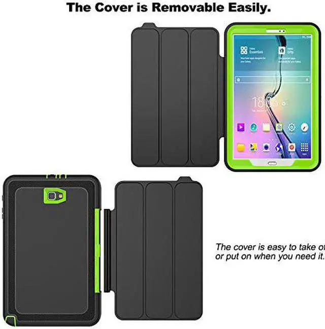 Alt view image 6 of 7 - Galaxy Tab A 10.1 Case Werleo Full-Body Rugged Protective Case with Auto Wake Sleep Function for Samsung Galaxy Tab A 10.1 inch 2016 Model SM-T580 SM-T585 SM-T587 No Pen Version