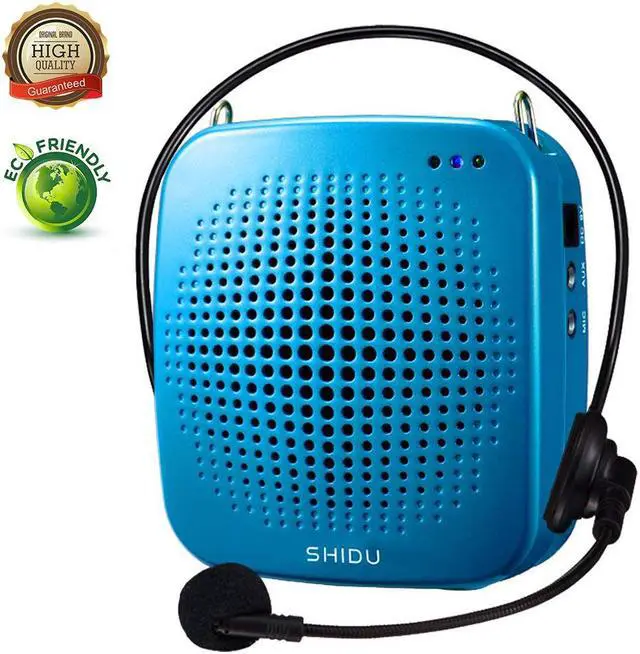 Main image of Portable Voice Amplifier  SHIDU Rechargeable Ultralight Voice Amplifier Waist Support MP3 Music Player for Tour Guides Teachers Coaches Presentations Costumes Black