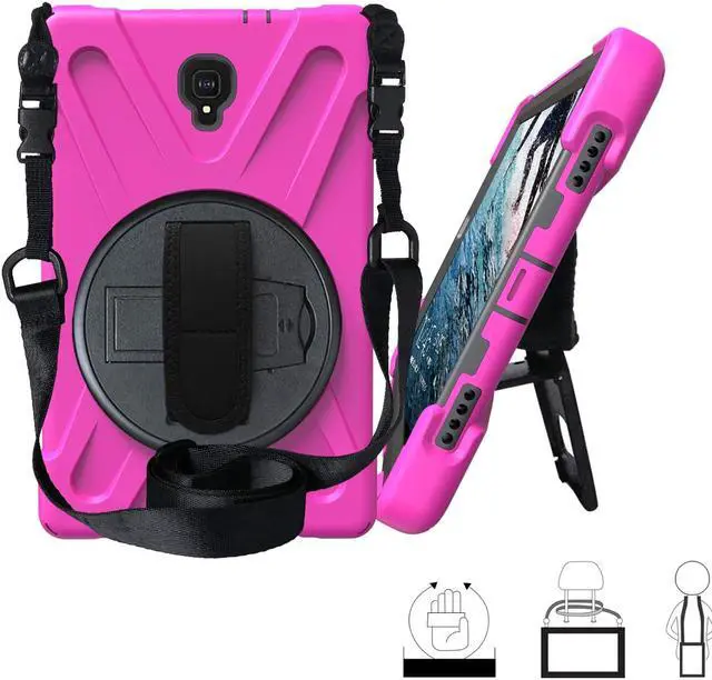 Alt view image 6 of 7 - Samsung Galaxy Tab A 10.5 2018 Case WERLEO Heavy Duty Full-Body Rugged Protective Case Cover with 360 Degree Stand Hand Strap and Removable Shoulder Strap for Samsung Galaxy Tab A 10.5 2018 Model SM