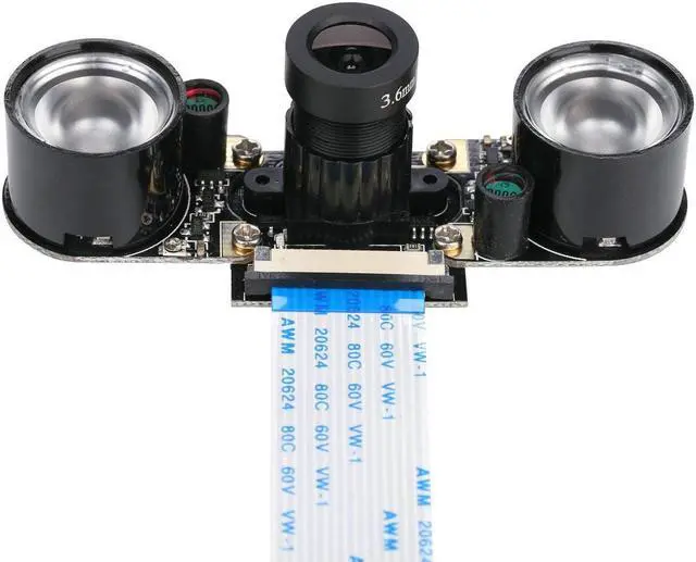 Alt view image 3 of 5 - For Raspberry Pi 3 Camera Module Night Vision with 3.6mm Adjustable Focal Length 2pcs IR Sensor LED Light Also for Raspberry Pi 3 Model B+ and Model B