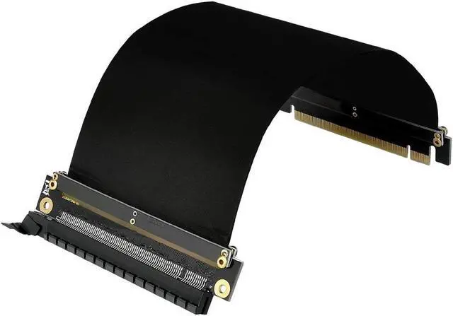 Alt view image 2 of 6 - Werleo New PCI Express PCIe 3.0 16x Flexible Extender Riser Cable Card Extension Port Adapter High Speed Riser Card GPU Riser Extender - 20cm / 90 Degrees