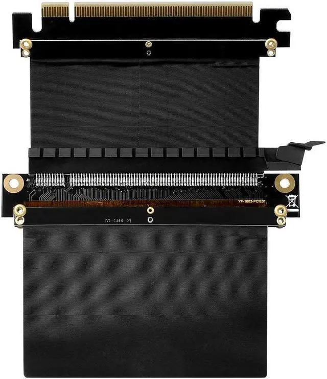 Alt view image 4 of 6 - Werleo New PCI Express PCIe 3.0 16x Flexible Extender Riser Cable Card Extension Port Adapter High Speed Riser Card GPU Riser Extender - 20cm / 90 Degrees