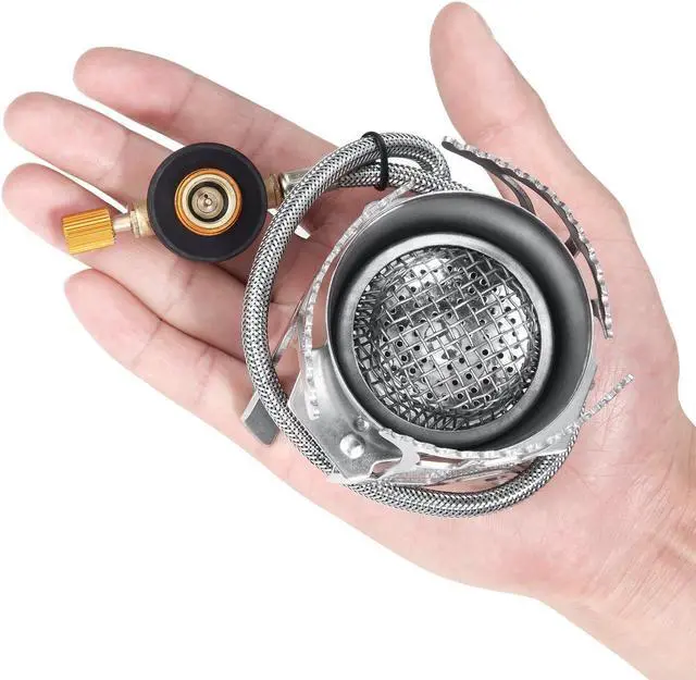 Alt view image 3 of 6 - Portable Camping Stoves,Werleo Ultralight Foldable Collapsible Windproof Outdoor Backpacking Stove Propane Butane Small Camping Gas Stove Burner Mini Camping Cookware Cookout Stove for Picnic Hiking