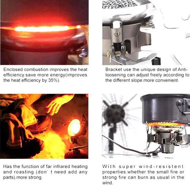 Alt view image 6 of 6 - Portable Camping Stoves,Werleo Ultralight Foldable Collapsible Windproof Outdoor Backpacking Stove Propane Butane Small Camping Gas Stove Burner Mini Camping Cookware Cookout Stove for Picnic Hiking