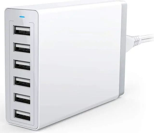 Main image of Werleo 50W 6-Port USB Wall Charger 6 for iPhone XS XS Max XR iPhone X 8 7 6 Plus iPad Pro Air 2 mini iPod Samsung Galaxy S7 S6 Edge Plus Note 5 4 LG Nexus HTC and More
