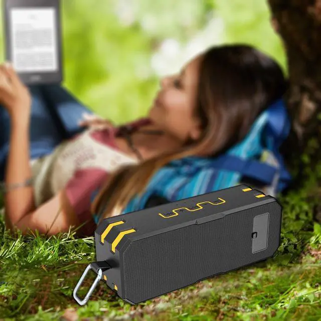 Alt view image 5 of 7 - Werleo 12W IP65 Waterproof Bluetooth 4.0 Speaker Portable Outdoor Wireless Stereo Speakers with Microphone Dual Bass Drivers 3.5mm AUX IN SD TF Cards Slot Hands Free for iPhone Samsung Beach Golf Home