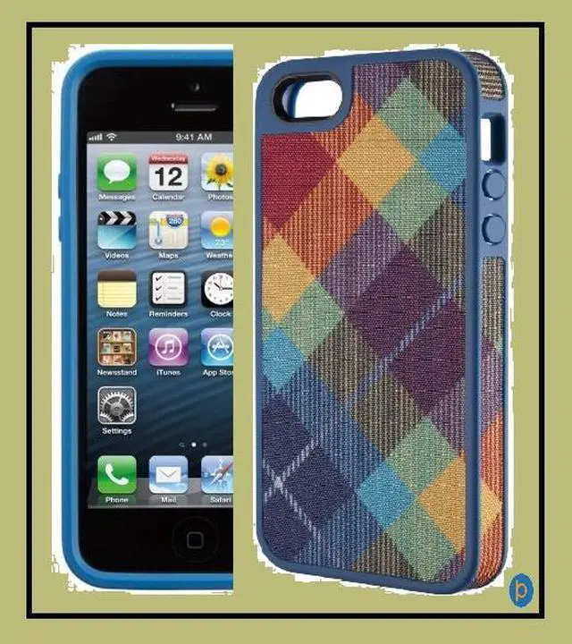 Main image of iPhone 5/5s  71169-B738 FABSHELL MEGAPLAID SPECTRUM/HARBOR BLUE