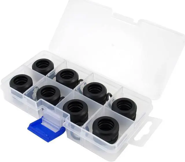 Alt view image 10 of 10 - XSPC G1/4" to 10mm ID, 14mm OD Rigid Tubing Fitting (For use with XSPC Metal & PETG Tubing Only), Matte Black, 8-pack