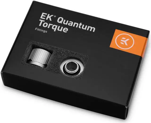 Alt view image 8 of 8 - EKWB EK-Quantum Torque STC-12/16 Compression Fitting for Soft Tubing, 12/16mm (7/16" ID, 5/8" OD), Satin Titanium, 6-pack
