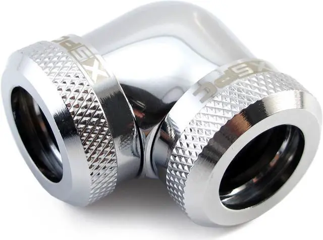 Alt view image 9 of 9 - XSPC 10mm ID, 14mm OD Rigid Tubing 90 Degree Elbow Fitting, Chrome