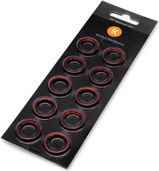 Alt view image 3 of 3 - EKWB EK-Torque HDC-12 Color Rings, Red, 10-pack