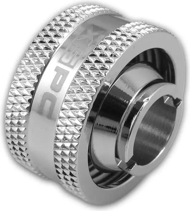 Alt view image 7 of 7 - XSPC G1/4" to 1/2" ID, 3/4" OD Compression Fitting V2 for Soft Tubing, Chrome