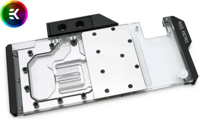 Alt view image 5 of 6 - EKWB EK-Vector Strix RTX 2070 RGB GPU Waterblock, Nickel/Plexi