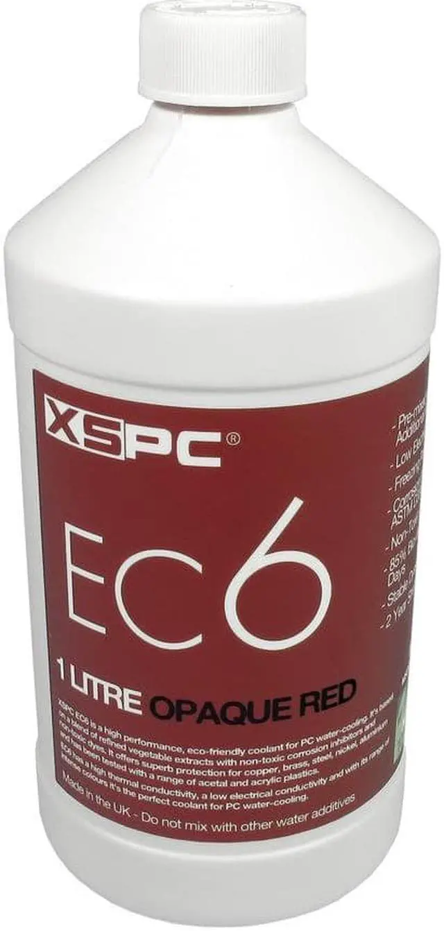 Alt view image 4 of 11 - XSPC EC6 High Performance Premix PC Coolant, Opaque, 1000 mL, Red