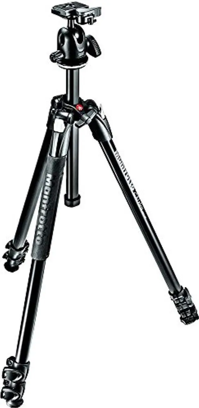 Alt view image 10 of 15 - Manfrotto 290 Xtra 3-Section Aluminum Tripod with 496 Ball Head