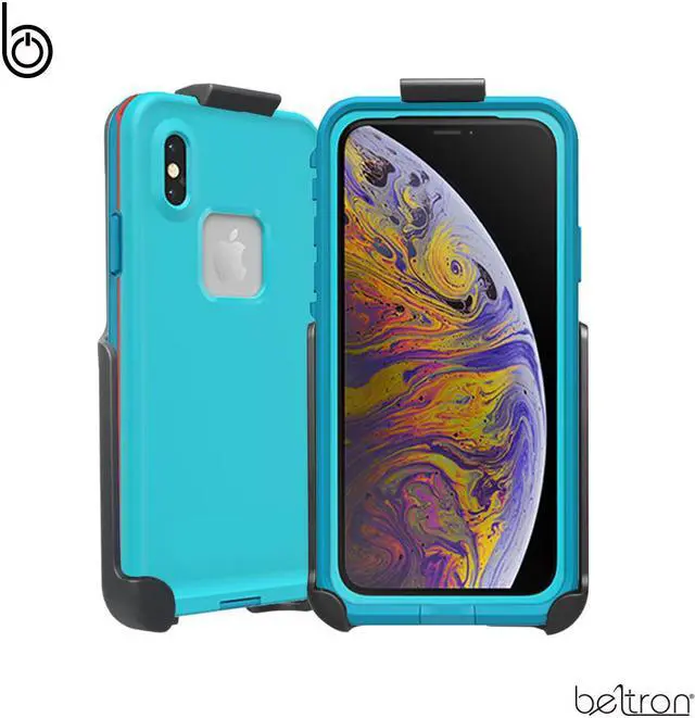Alt view image 2 of 3 - Belt Clip Holster for the LifeProof FRE iPhone XS Max Case (case not Included) - Features: Secure Fit, Quick Release Latch, Durable Rotating Belt Clip & Built-in Kickstand