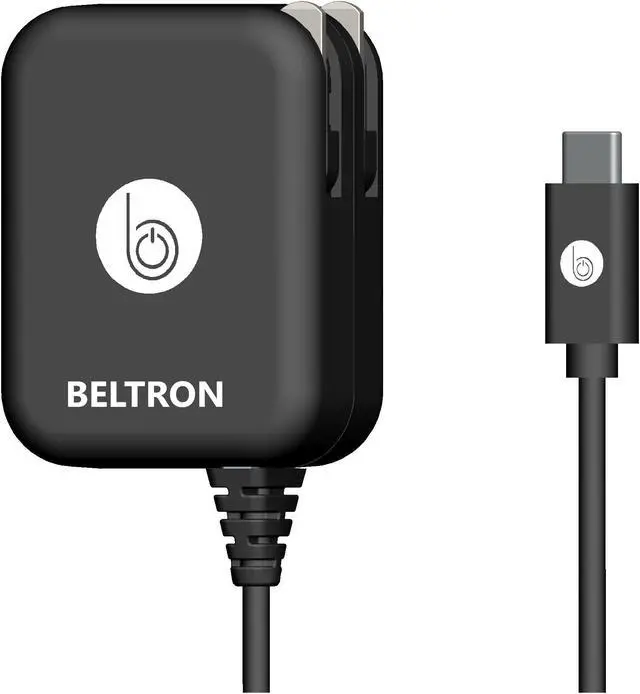 Main image of BELTRON Turbo Fast USB-C/Type C USB Wall Charger 5V / 3 AMP 30W with Built-in Cable (Compatible with: iPad Pro 3rd Generation & All Type C USB Devices) - Intertek ETL Certified - Retail Packaging
