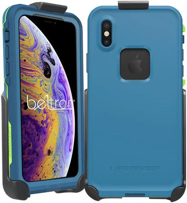 Alt view image 2 of 5 - Belt Clip Holster for The LifeProof FRE iPhone X  /iPhone Xs Case (case not Included) Features: Secure Fit, Quick Release Latch, Durable Rotating Belt Clip & Built-in Kickstand