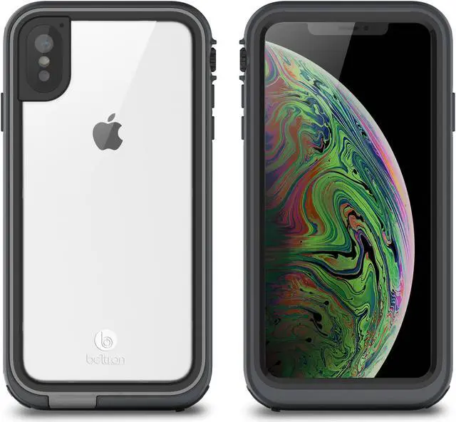 Alt view image 6 of 7 - aquaLife iPhone Xs MAX Waterproof, Shock & Drop Proof, Dirt Proof, Heavy Duty Case (IP68 Rated, MIL-STD-810G Certified) Features: Built-in Screen Protector & 360° Watertight Seal (Grey)