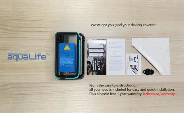 Alt view image 5 of 7 - aquaLife iPhone Xs MAX Waterproof, Shock & Drop Proof, Dirt Proof, Heavy Duty Case (IP68 Rated, MIL-STD-810G Certified) Features: Built-in Screen Protector & 360° Watertight Seal (Teal)