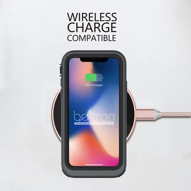 Alt view image 6 of 7 - aquaLife iPhone XR Waterproof, Shock & Drop Proof, Dirt Proof, Heavy Duty Case (IP68 Rated, MIL-STD-810G Certified) Features: Built-in Screen Protector & 360° Watertight Sealed Design (Grey)