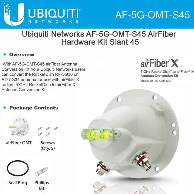 Alt view image 2 of 2 - 5GHZ AIRFIBER OMT RD CONVERSION KIT SLANT 45 - AF-5G-OMT-S45