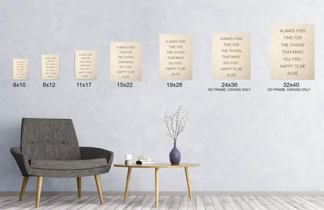 Alt view image 4 of 7 - Awkward Styles Always Find Time For The Things That Make You Feel Happy To Be Alive Canvas Poster Positive Quotes Wall Decor Happy Quotes Motivational Gifts Home Decor Gifts Wall Art For Office