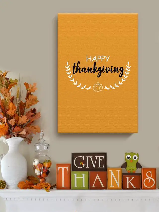 Alt view image 2 of 6 - Awkward Styles Thanksgiving Canvas Wall Art Happy Holidays Home Decor Prints