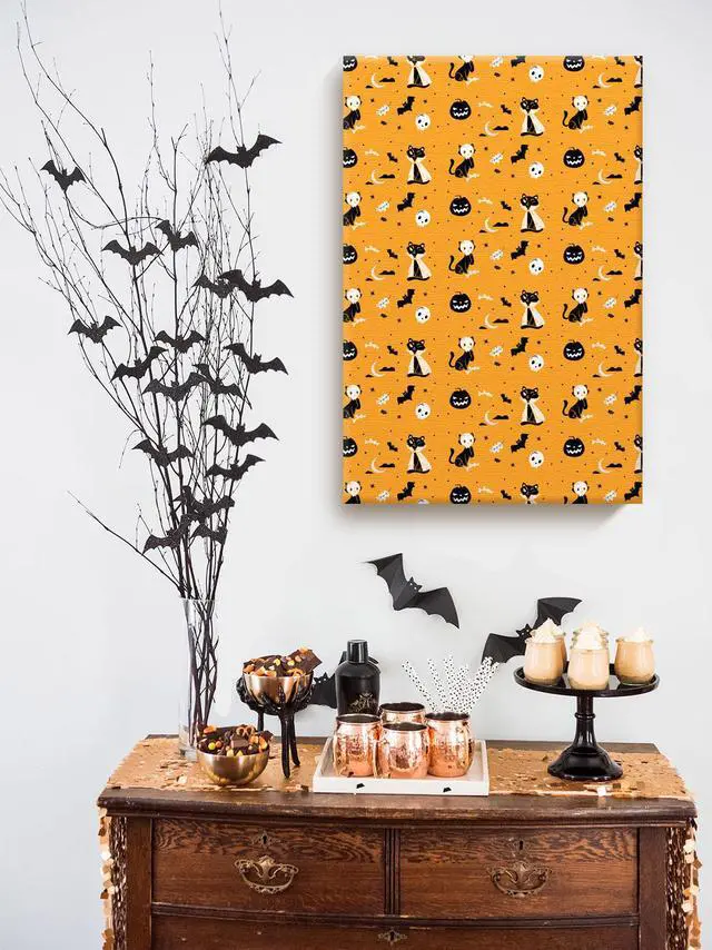 Alt view image 2 of 6 - Awkward Styles Halloween Canvas Wall Art Fall Pattern Home Decor Prints