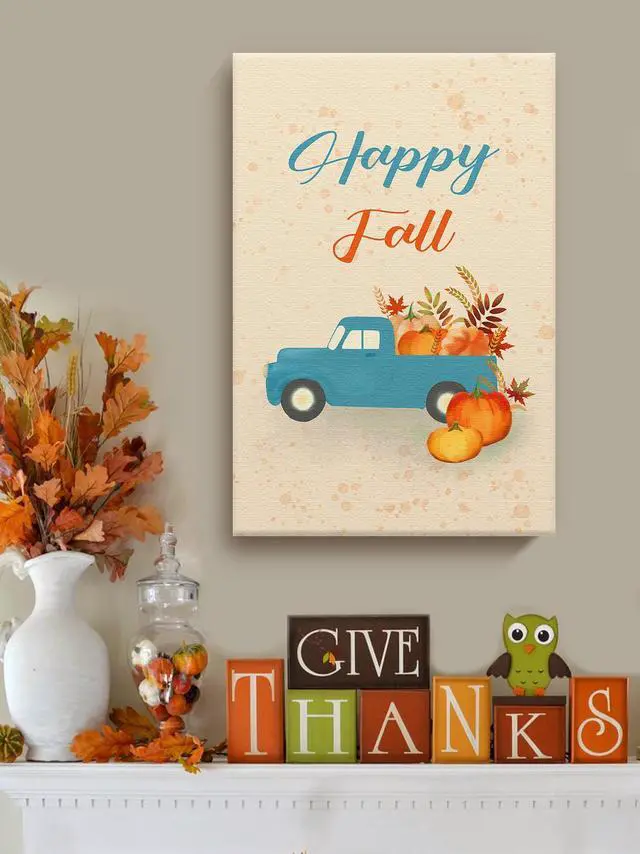 Alt view image 2 of 6 - Awkward Styles Thanksgiving Canvas Wall Art Happy Fall Home Decor Prints