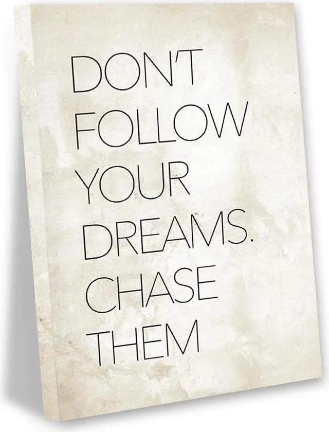 Main image of Awkward Styles Don't Follow Your Dreams Chase Them Canvas Art Inspirational Quotes Wall Decor Motivational Gifts Wall Art For Office Home Decor Gifts Dream Quotes Canvas Wall Art Decorative Modern Art