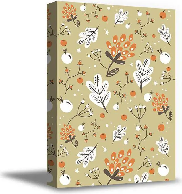Main image of Awkward Styles Thanksgiving Canvas Wall Art Rowan Leaves Home Decor Prints